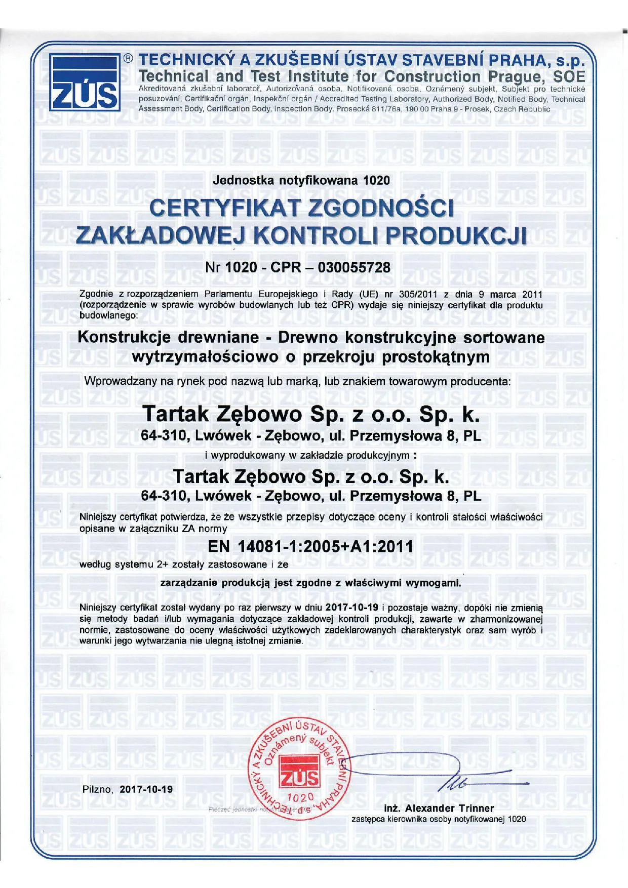 Certyfikat Certyfikat CE
